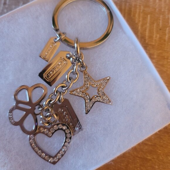 Coach Silver Key Holder with Charms - Picture 2 of 4